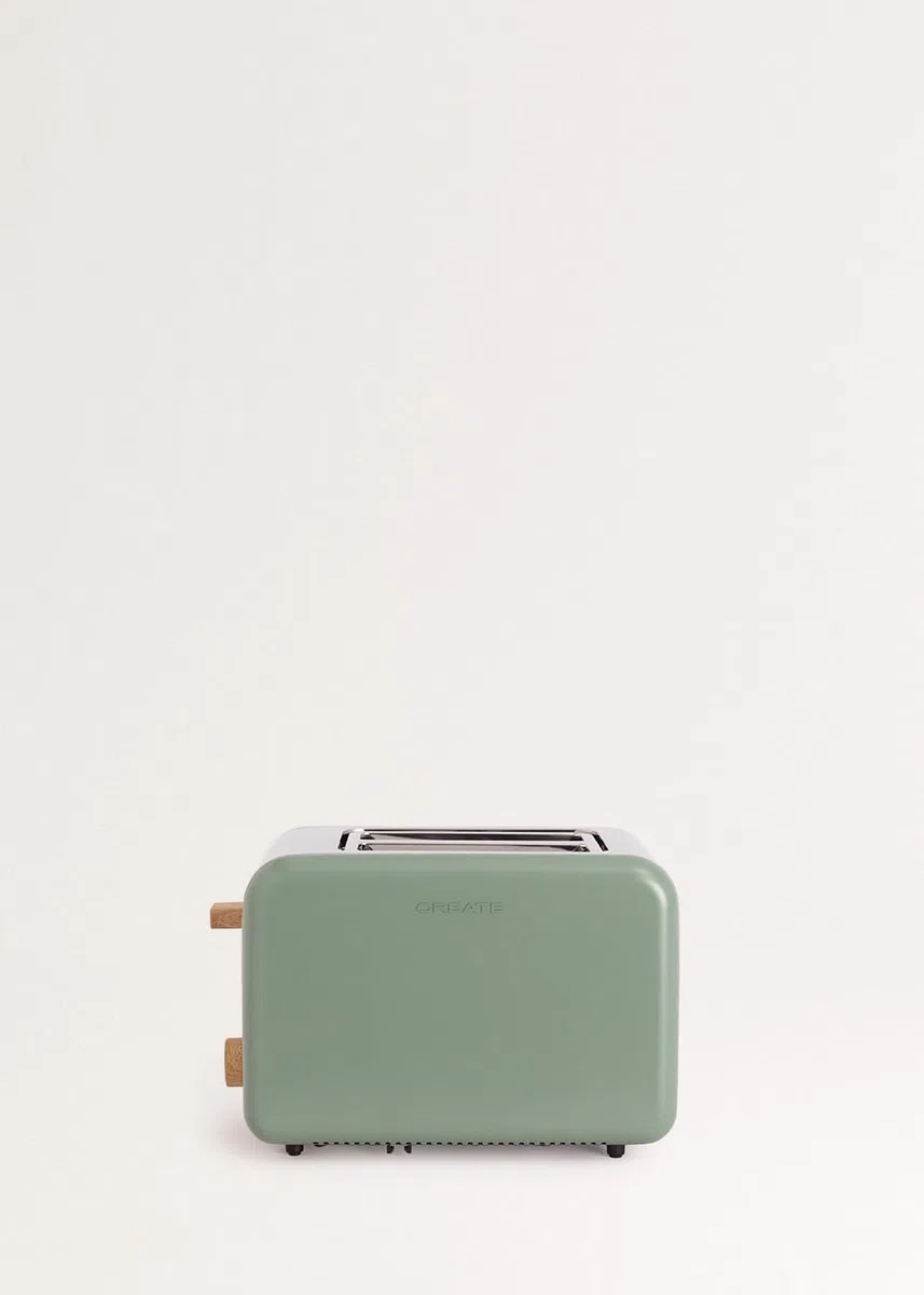 CREATE Pacco TOAST RETRO + CATENA RETRO M/Tostapane Green Sage con bollitore verde