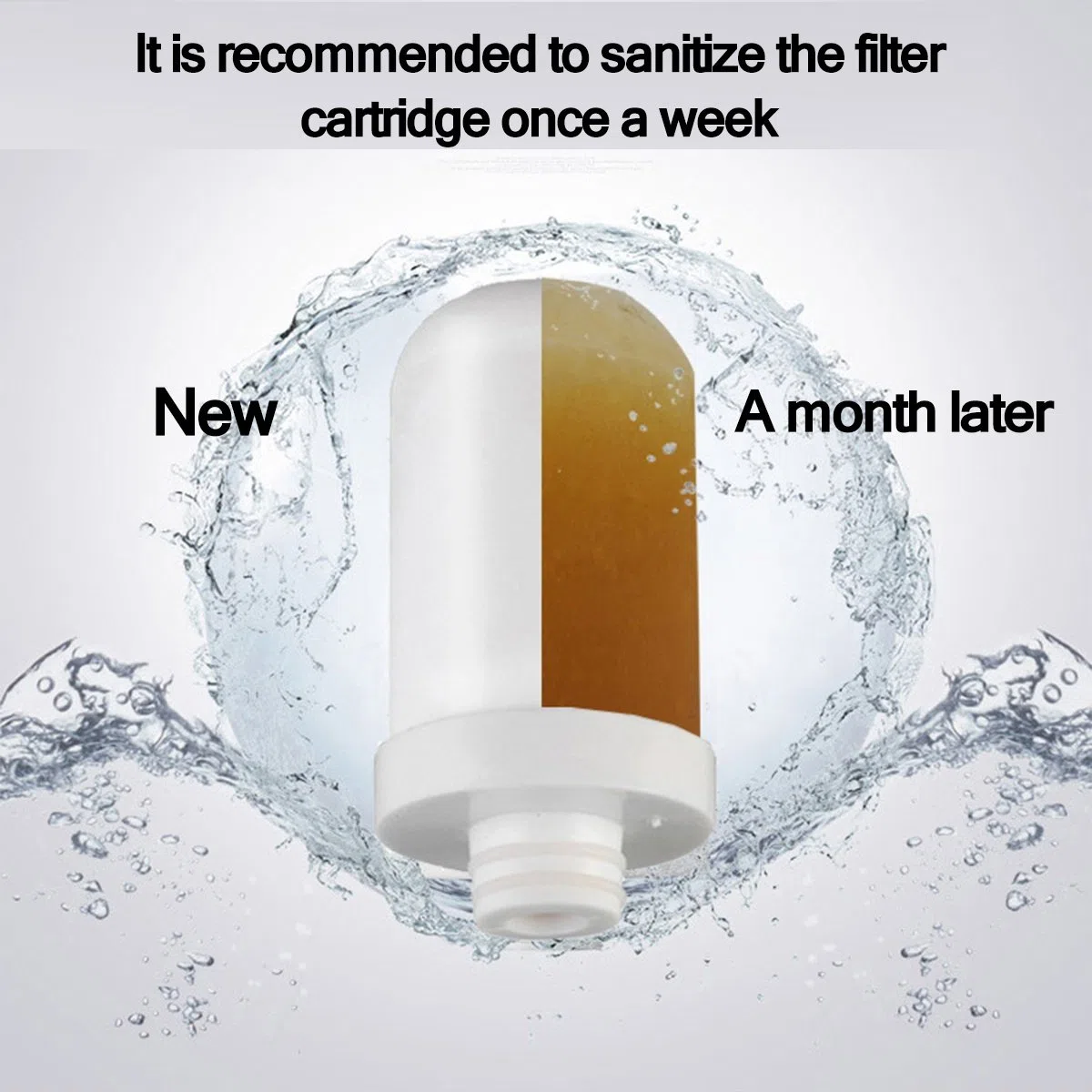 Cartuccia Filtro Acqua di Ricambio Slickbox per Sistema di filtraggio, Filtro a 8 Strati con Materiale Ultra Assorbente (Bianco, Confezione da 2)