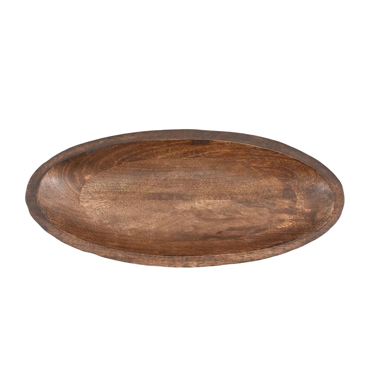 Samhita Ciotola decorativa in legno di mango, decorazione per la casa, centrotavola per fattoria, campagna, ristorante, bar (35,56 cm x 15,24 cm x 5,84 cm)