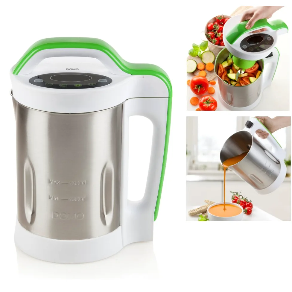 Domo DO499BL Zuppa XXL, Acciaio Inox, 1000 W, 1,7 litri