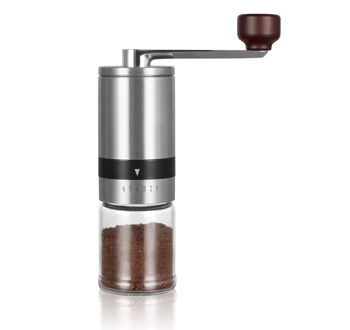 Vzaahu, Macinacaffè Manuale, con Ruvidità Regolabile 6 Livelli, Macina in Ceramica Conica, Portatile per Viaggi, in Ufficio, a Casa