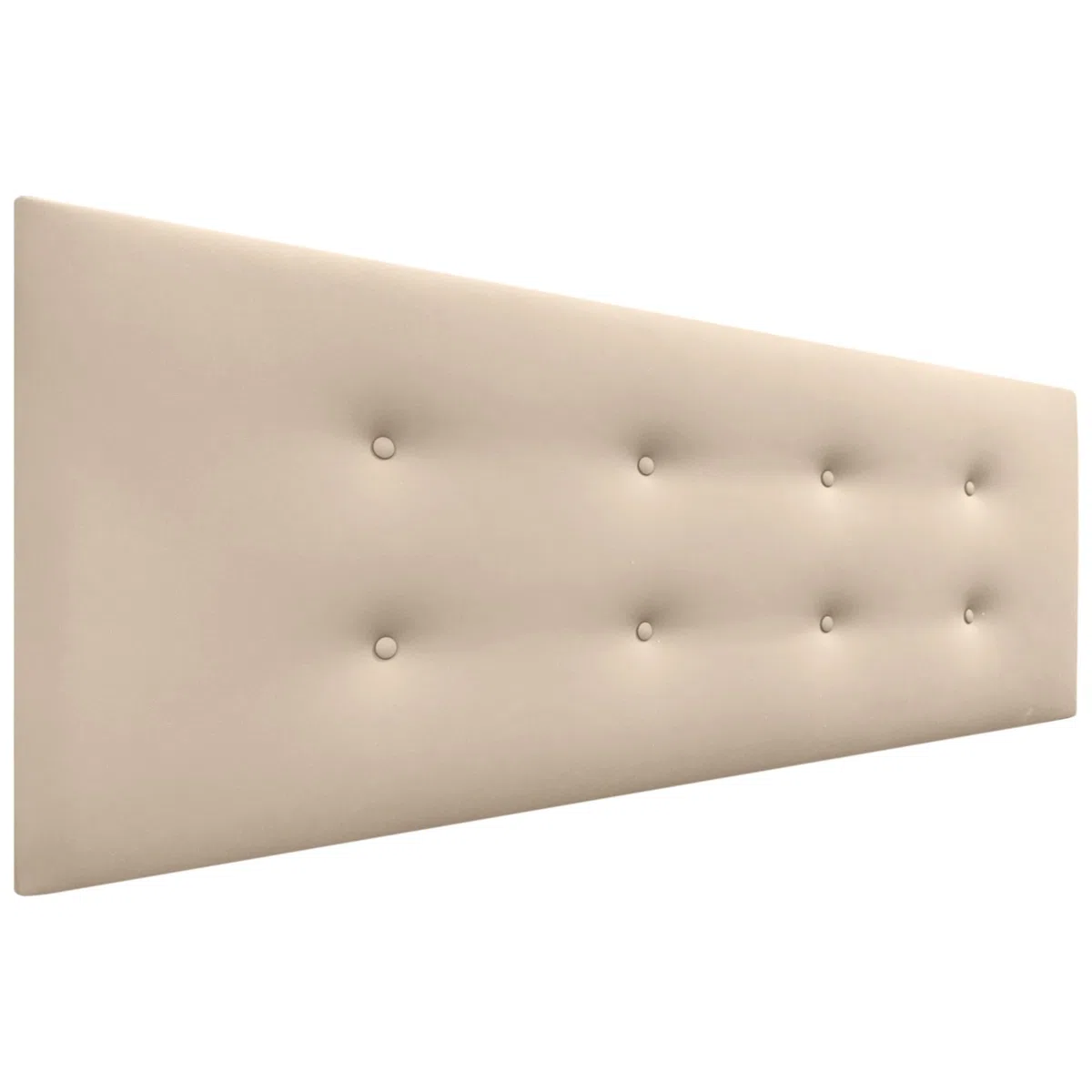DHOME Testata in Similpelle o Tessuto AQUALINE Pro con 2 file di bottoni Testata imbottita Letto di lusso (Similpelle Beige, 160x50cm (Letti 150/160))