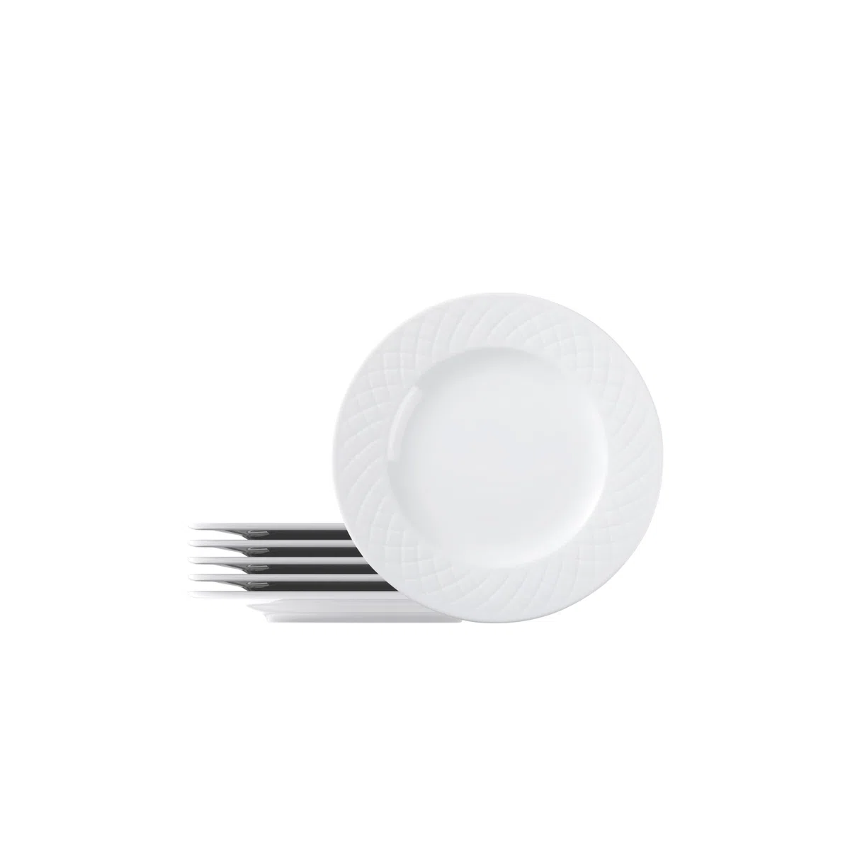 Tramontina Set Piatti da Dessert Ingrid in Porcellana Decorata 21 cm 6 Pezzi