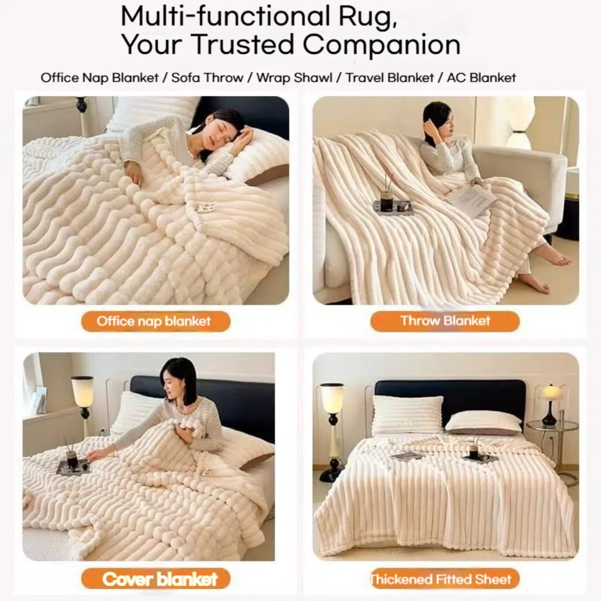 Plaid matrimoniale pile, Morbido Caldo Plaid Peloso di Pelliccia Sintetica, Coperta in peluche di lusso, super morbida, soffice e accogliente, per divani, divani, letti