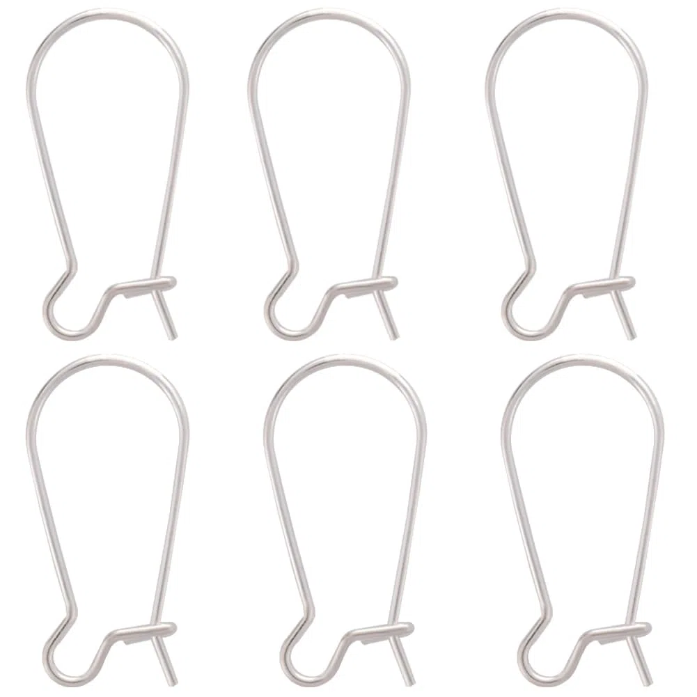 Beebeecraft 1 Scatola 10 Pezzi Orecchini A Rene Gancio In Argento Sterling Connettore per Orecchino 20 mm Lungo Filo per Orecchino Francese per La Creazione di Gioielli Risultati di Orecchini Fai