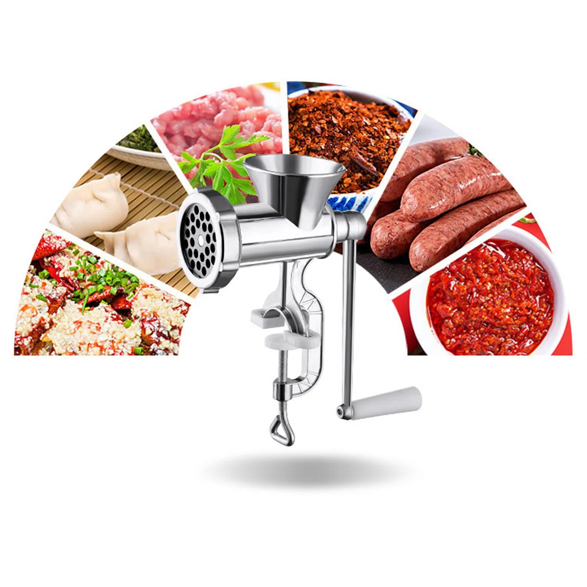 Tritacarne Manuale - Alimenti Robustissimo Manuale | Tritacarne A Manovella Per Casa | Carne Manzo Pepe Funghi Pollo Cucina Dormitorio Appartamento