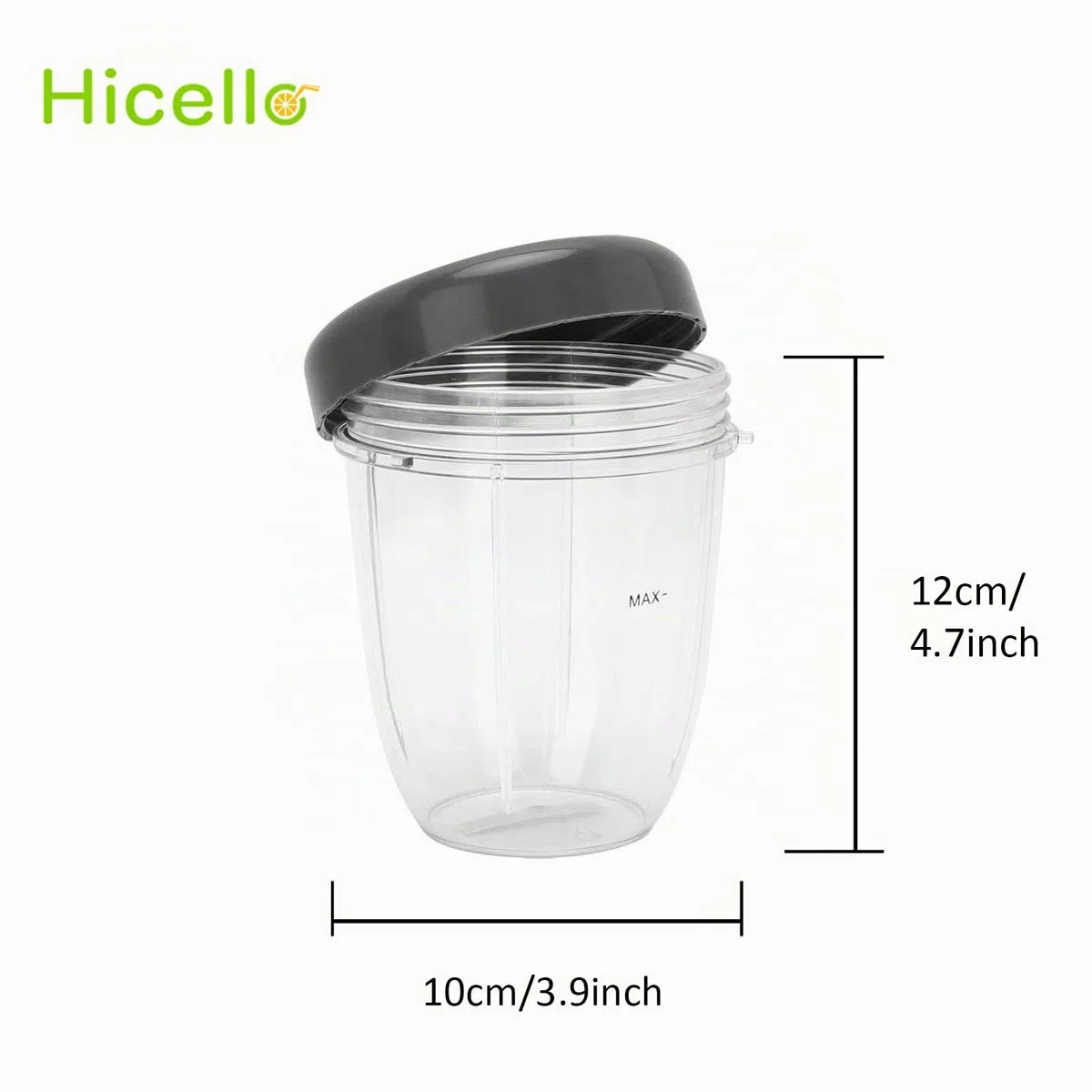 Set di 2 Tazze da 18 Once con Coperchio di Ricambio per frullatore Nutribullet 600 W/900 W