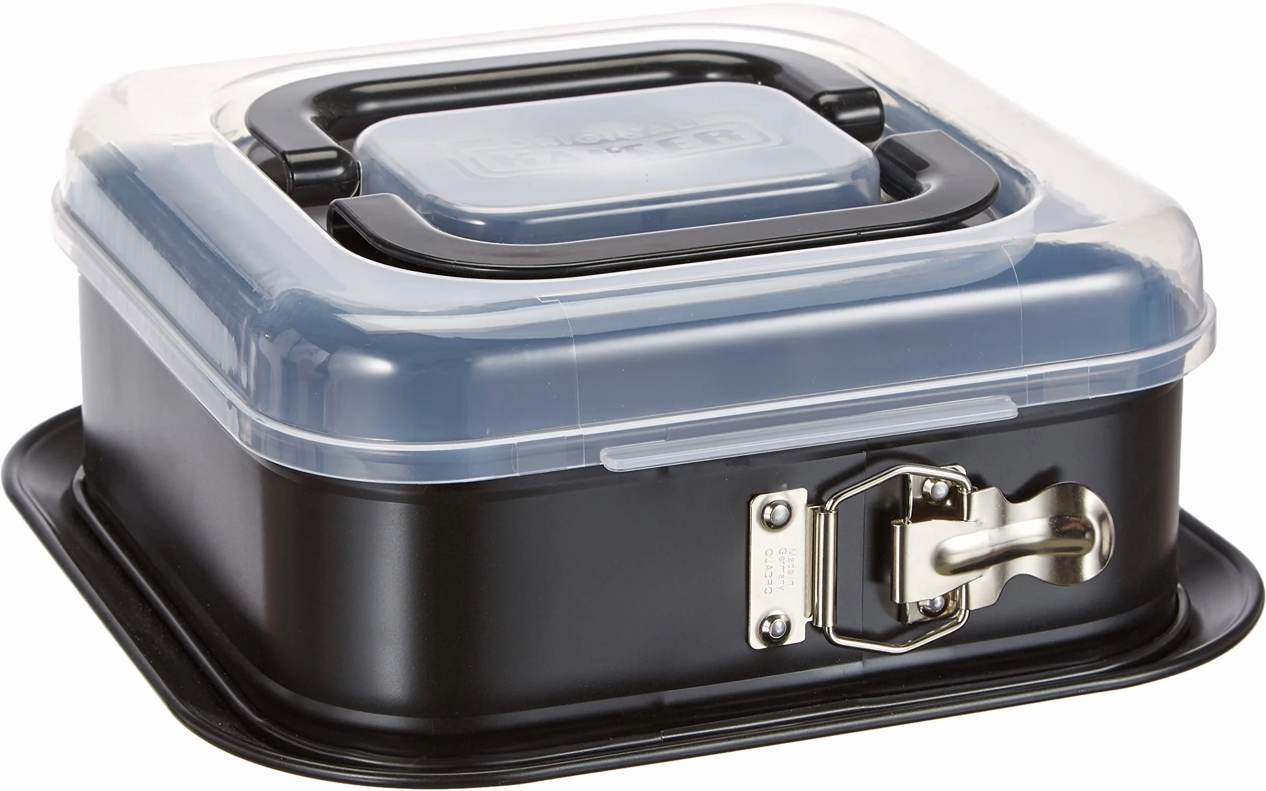 Kaiser 623009 Bake&Take Teglia Quadrata con Chiusura a Cerniera e Campana per Il Trasporto, 24 x 24 cm