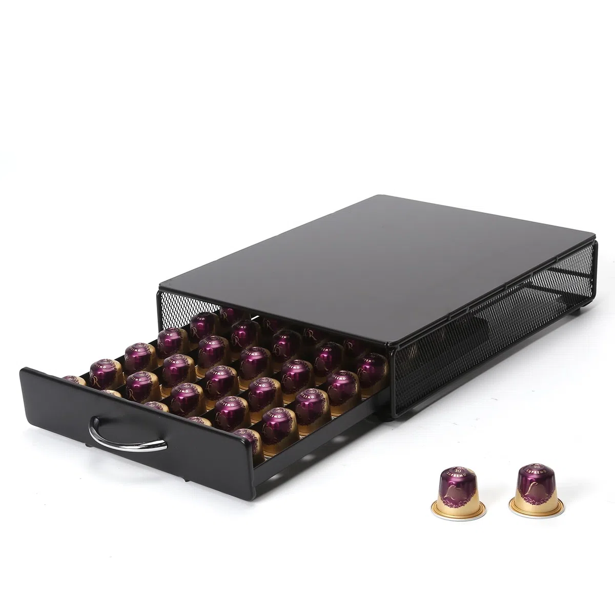 Porta Capsule da Caffè per Originalline,Organizer per Capsule di Caffè,Cassetto Porta Cialde per 40 Cialde, 32x23.5x7 cm, Ideale per Piccoli Spazi.