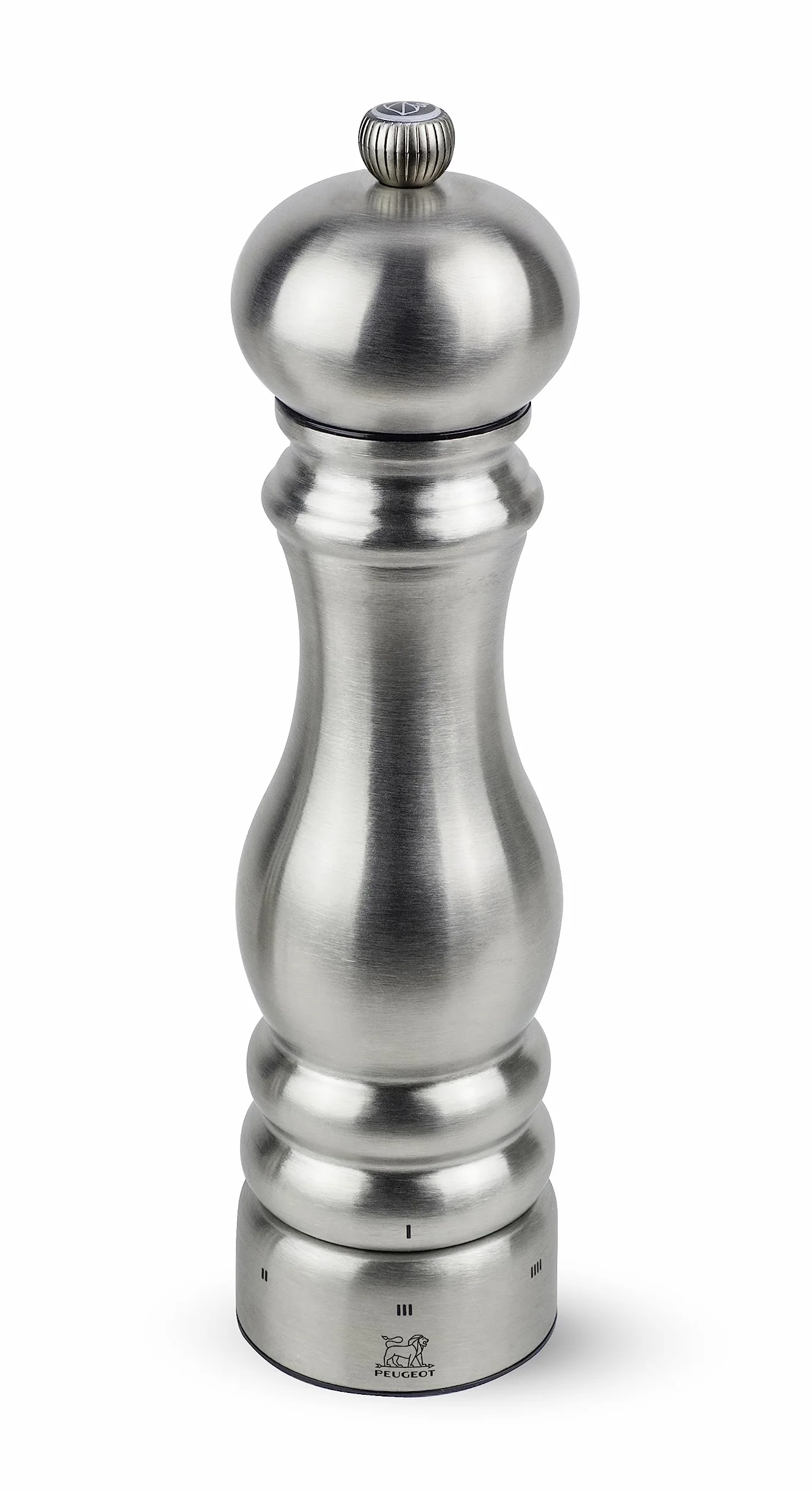 PEUGEOT - Macinasale Paris Chef u'Select 22 cm - 6 gradi di macinatura preimpostati - Innovativo meccanismo a zirconio per sale fine polvere - In acciaio inox - Know-how francese - Tonalità acciaio