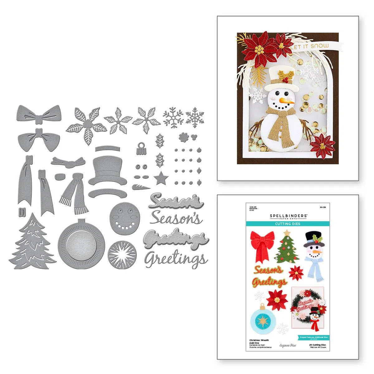 Spellbinders Suzanne Hue, fustelle in metallo per decorazioni natalizie