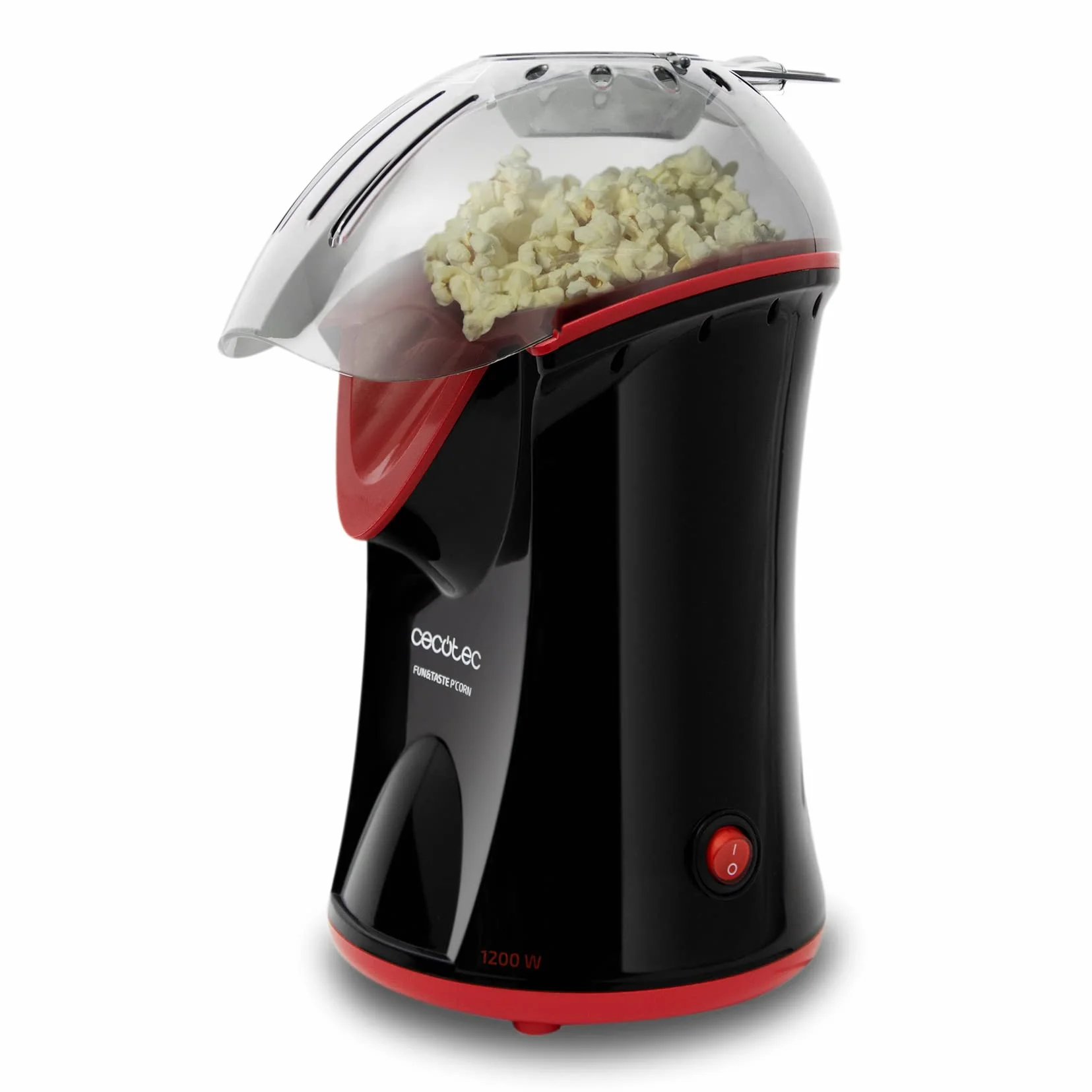 Cecotec Electric Popcorn Fun&Taste P'Corn. 1200 W, convezione, popcorn pronto in 2 minuti, include cucchiaio dosatore, facile da pulire, protezione contro il surriscaldamento