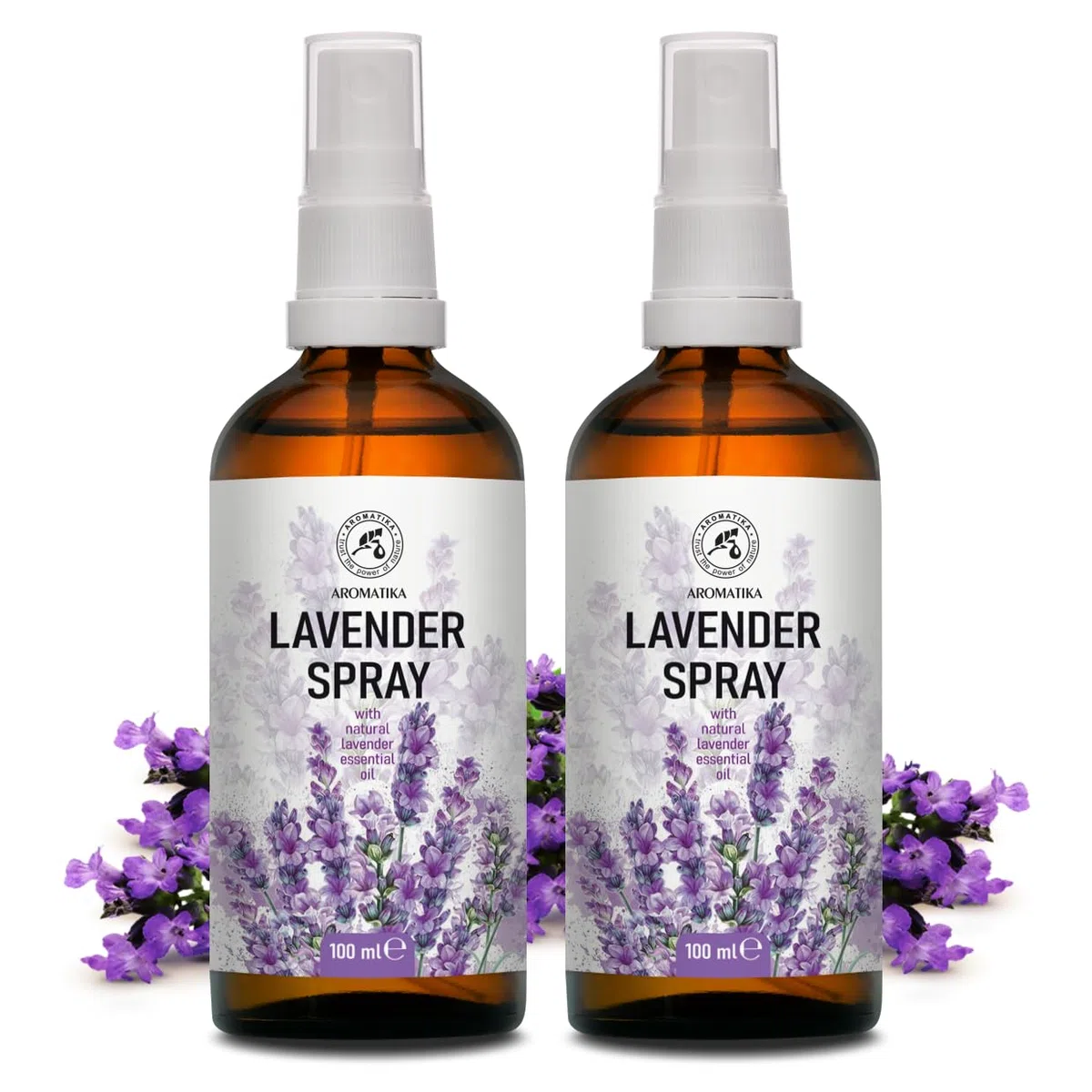 Spray Lavanda 2x100ml - 100% Pura di Olio Essenziale di Lavanda - Ottimo per Yoga - Spray per Cuscino - Rilassamento - Sonno