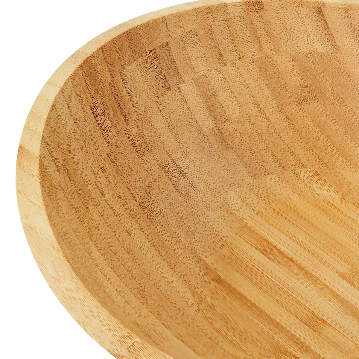 Relaxdays Insalatiera, bambù, Ovale, H x L x P: 10 x 25 x 23 cm, Ciotola per servire Insalata, Snack, Frutta, Naturale