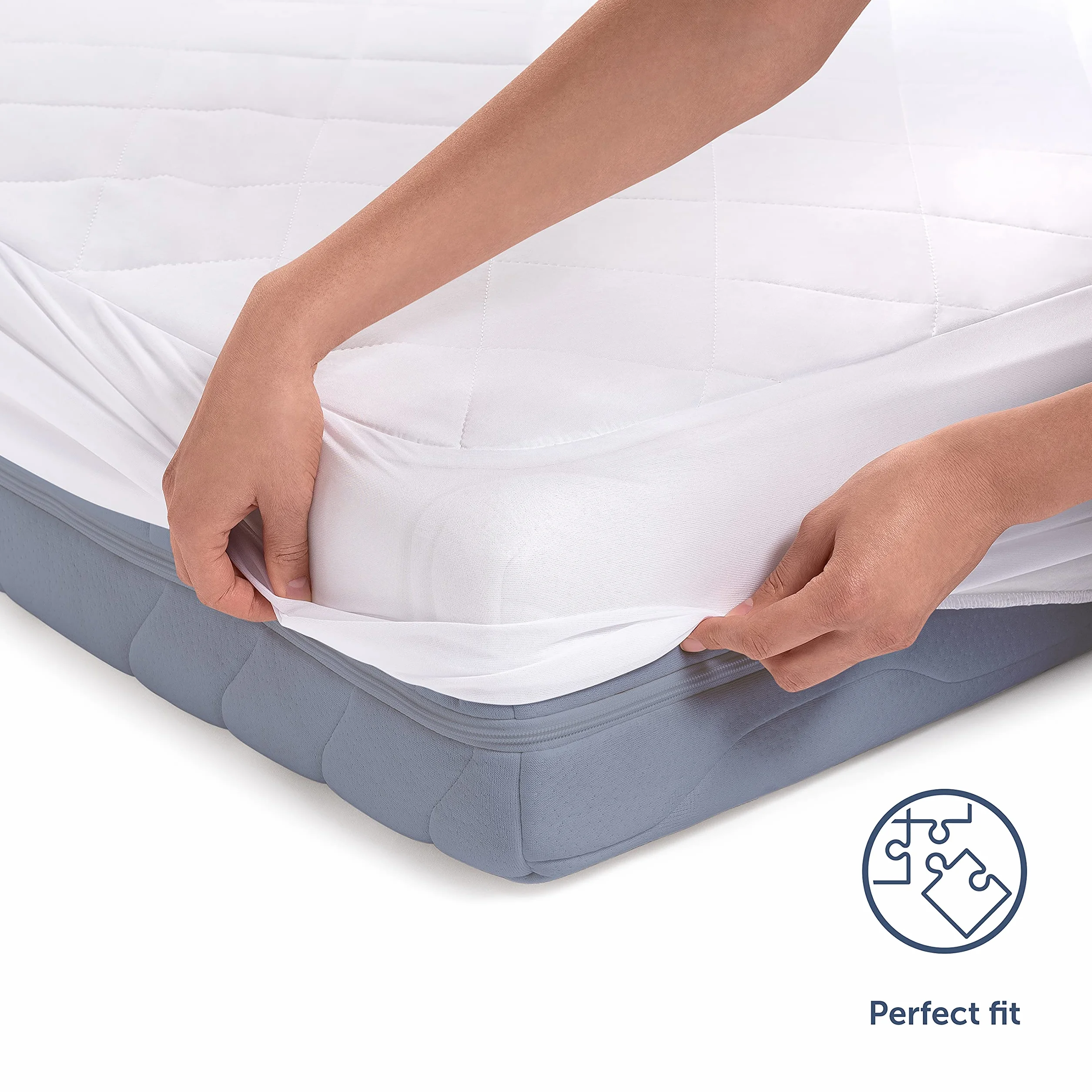 Blumtal Coprimaterasso Matrimoniale Trapuntato, Coprimaterasso Imbottito Letto Matrimoniale Trapuntato, Antirumore, Traspirante Extra-comfort, 180x200x30cm, 1 Pezzo