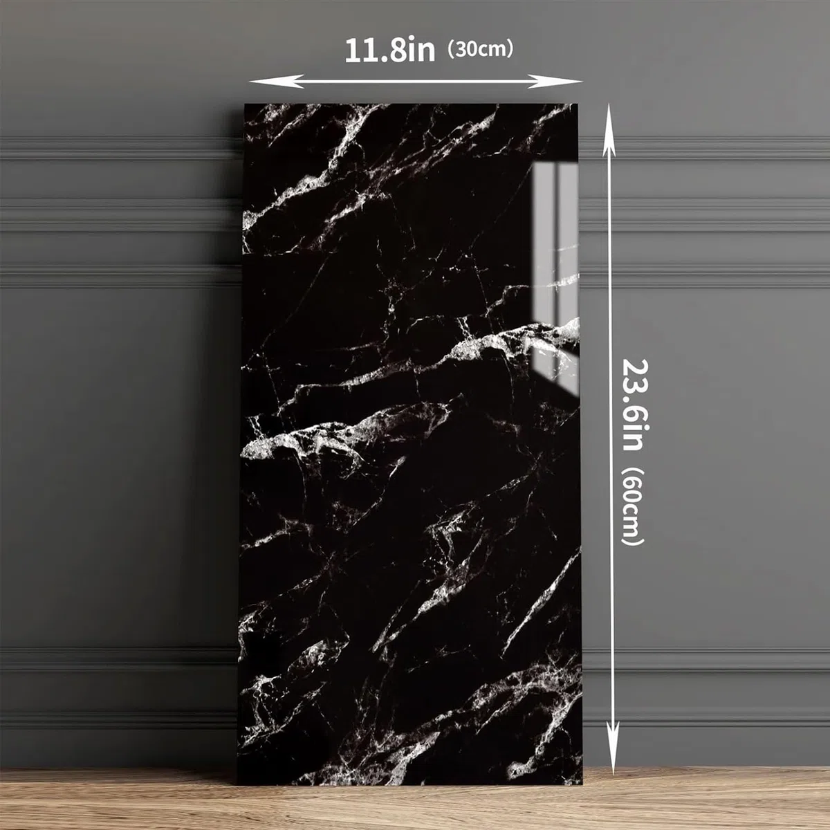 Piastrelle Adesive Cucina, 10 pezzi Adesive Pavimento 30x60cm Decorazioni Bagno Adesivi per Piastrelle PVC Autoadesiva Resistente al Calore Impermeabile Decorazione Per La Casa