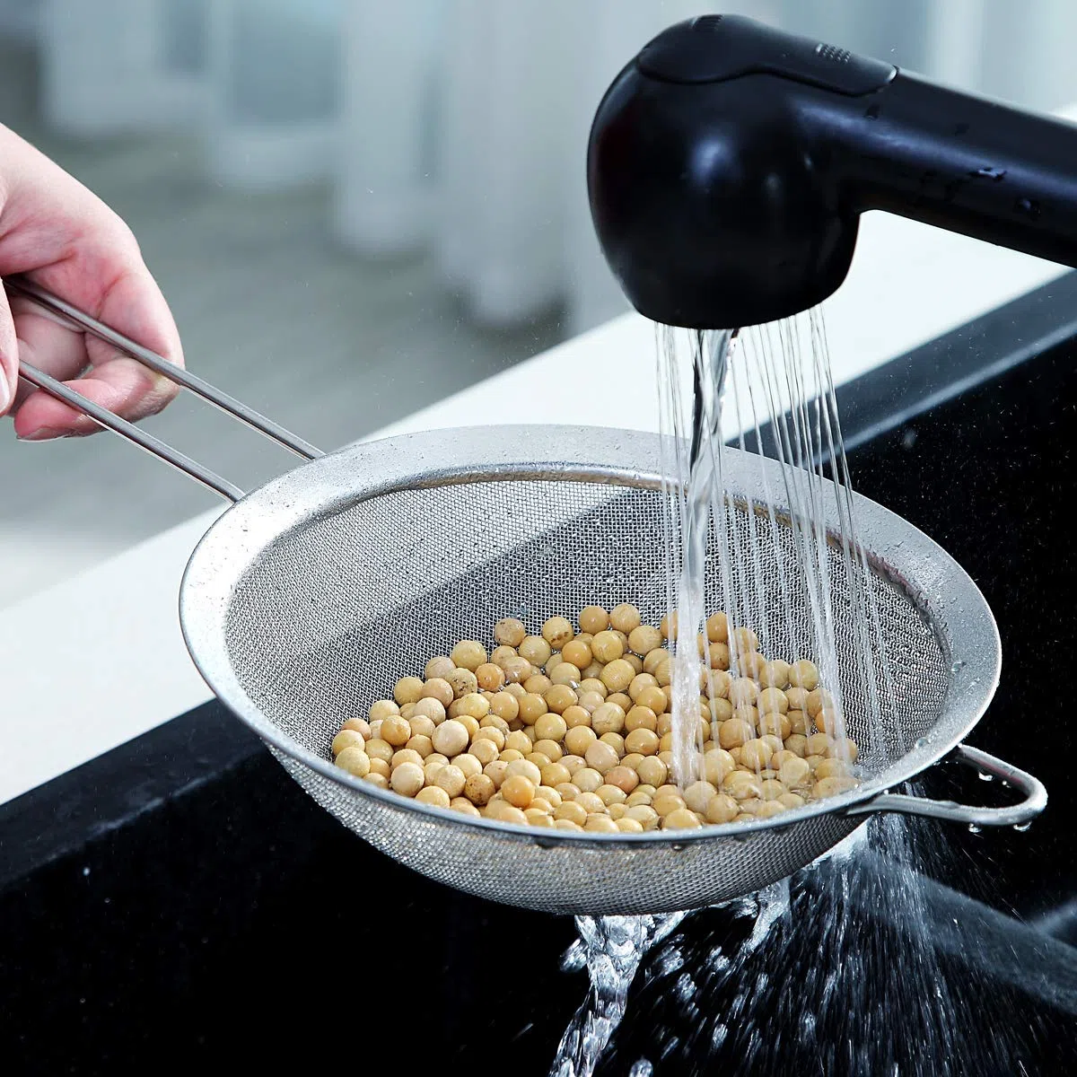 Kyraton Set da 6 colino a maglia fine, setaccio per farina da forno, colino in acciaio inossidabile, colino per tè matcha, separatore per sugo, colino per pasta stasher