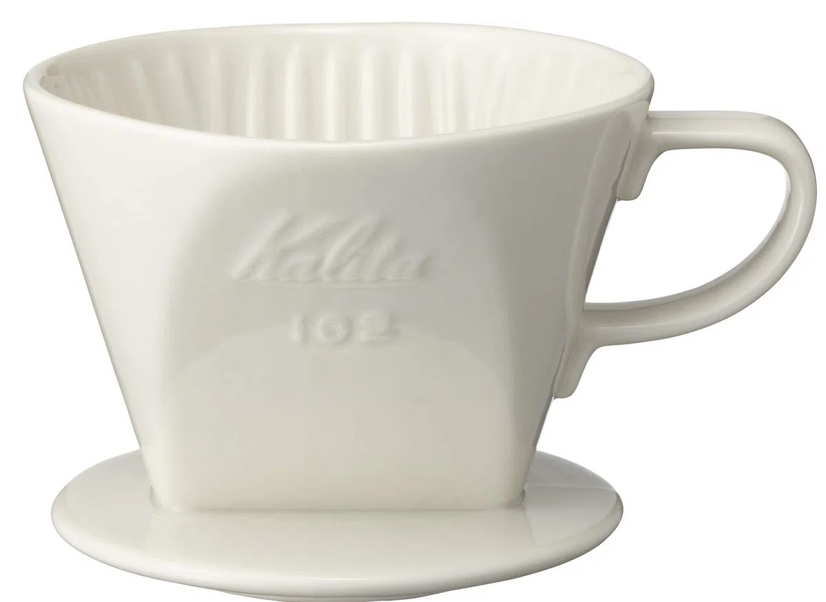 Kalita Ceramic Coffee Dripper 102 - Lotto White # 02001 by Kalita