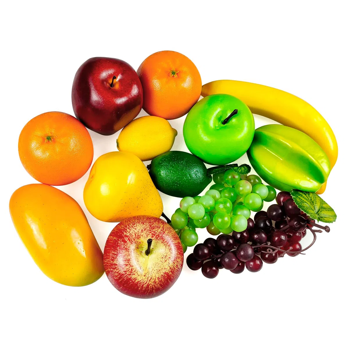 13 pezzi di frutta artificiale, frutta finta decorazione casa realistica frutta finta per centrotavola simulazione frutta festa decorazione mele artificiali arance finta uva