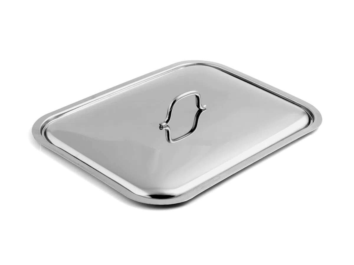 Home 284525 Coperchio Rettangolare, Acciaio/Inox, cm 25 x 18