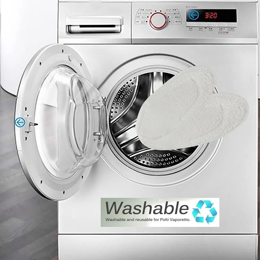 Panni Scopa a Vapore Ricambi Compatibili con Vaporetto Polti sv440 12 Pezzi Panni Ricambio Lavabili Panno in Microfibra Accessori Compatibili con Smart 100 t (Alternativa a PAEU0332)