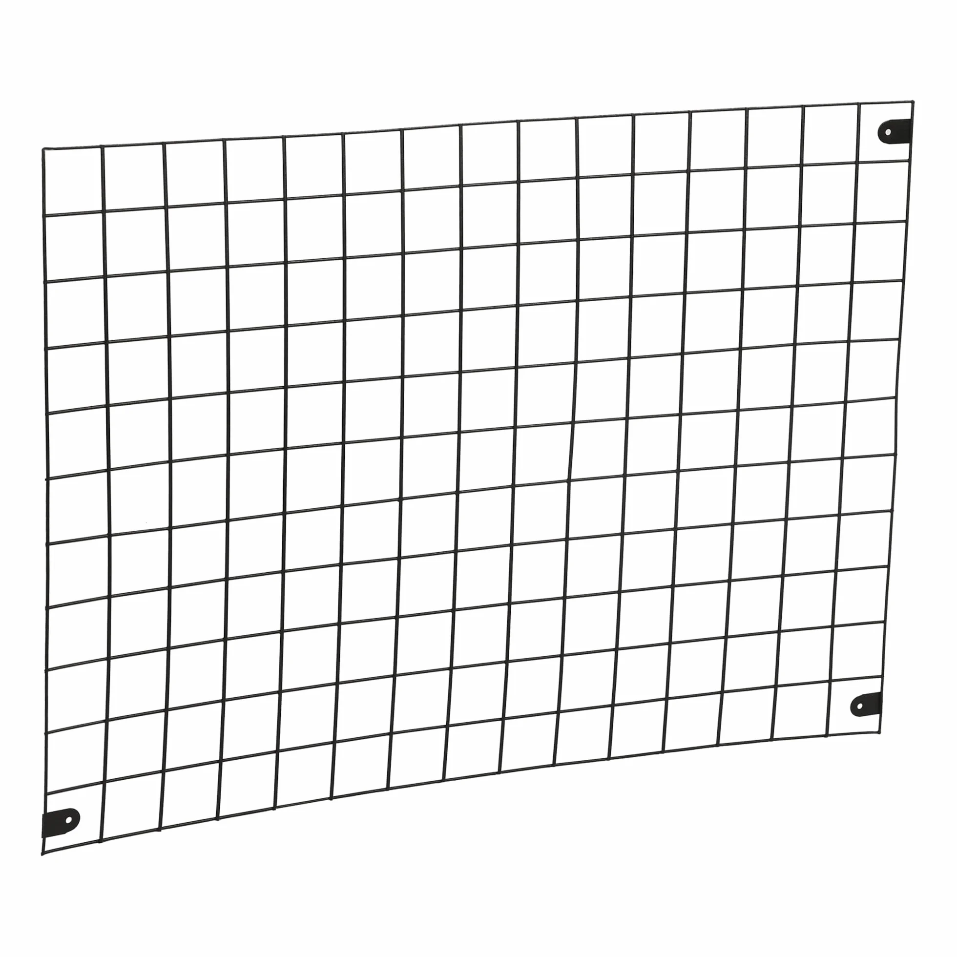 [en.casa] Grigila da Parete 75 x 55 cm Rete Portafoto Bacheca per Appunti Pannello a Rete in Metallo - Nero