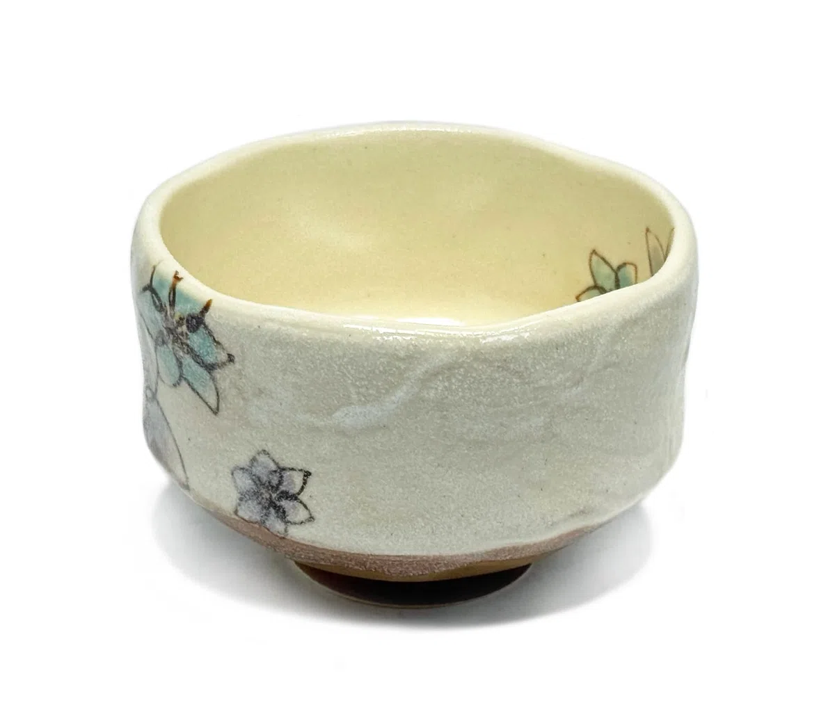 aquanaut Mino Ware Matcha ciotola Chawan Clematis Dia 9 cm Made in Japan