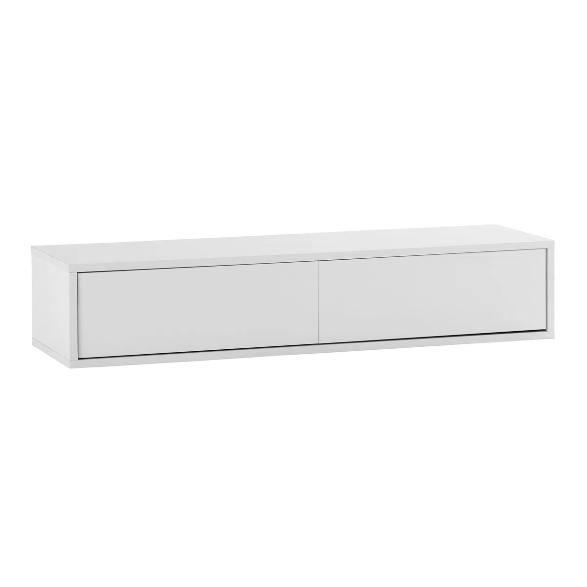 HOMN LIVING Console sospesa per ingresso Auri 2 cassetti colore bianco, 100 cm (larghezza) 30 cm (profondità) 20 cm (altezza)