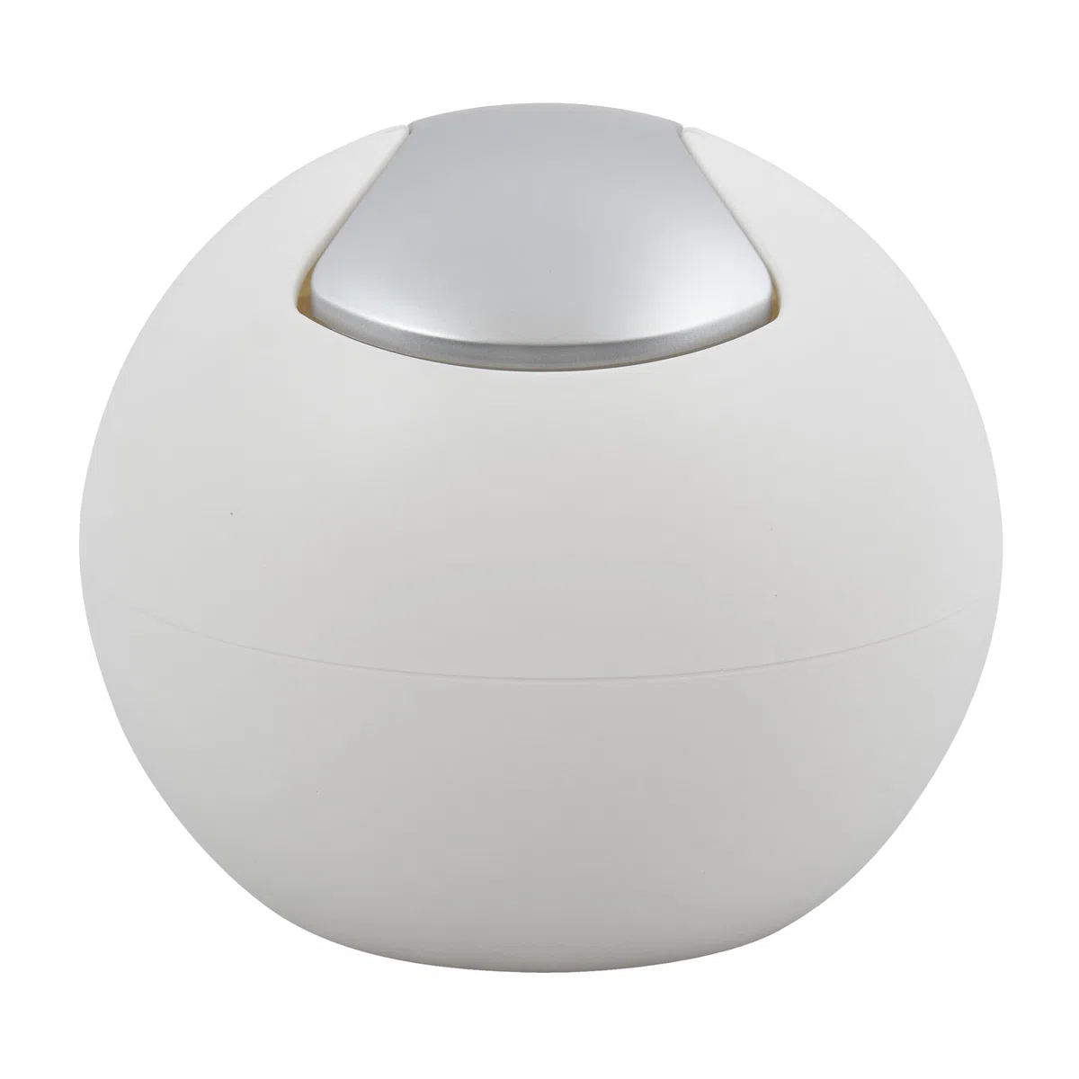 Spirella Cestino da Bagno, Contenitore per Cosmetici, 1 litro, Finitura Lucida o Opaca, con Coperchio Basculante, Cestino da Tavolo, Bianco Opaco
