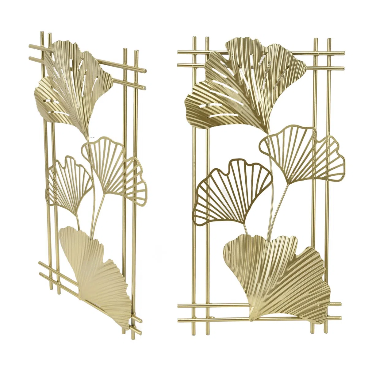 MOTUZP Decorazione da Parete in Metallo Ginkgo Decorazione da Appendere a Parete in Foglia, Decorazione da Parete in Foglia Dorata Decorazione da Appendere Scultura Artistica con