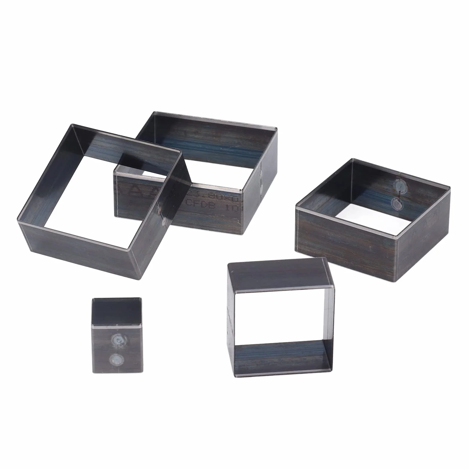 12 Pezzi di Utensili per il Taglio della Pelle, Fustelle Quadrate, Kit di Fustelle per Punzonatura in Pelle Fai Te, Taglierina a Mano per Lavori Artigianali in Pelle