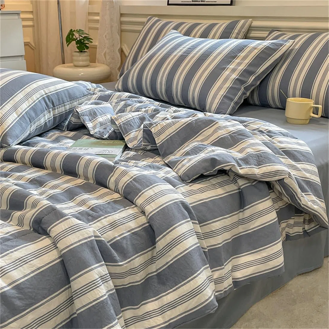 Mateju Moderno Trapuntino Copriletto Singolo Matrimoniale,Copriletto Trapuntato,Trapunta Leggera Estivo Primaverile,Trapunta Estiva Letto Singola (Blu classico,200 * 230cm)