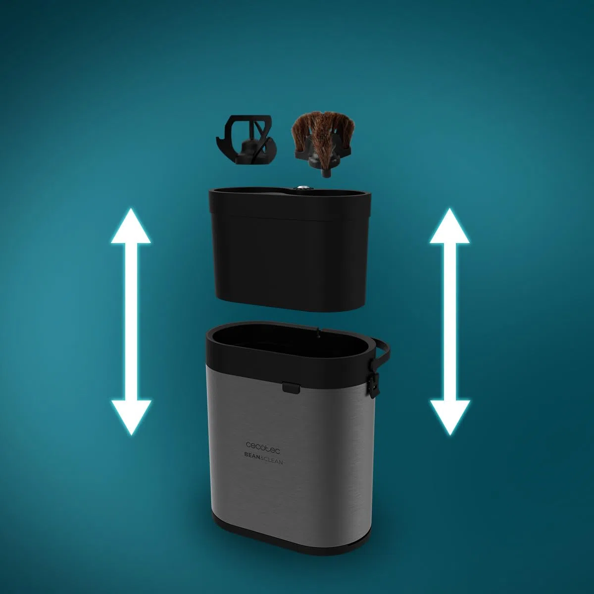 Cecotec Detergente elettrico per portafiltro per caffè Bean&Clean Pro. Accessori da caffè, include 2 raschietti e 1 testina di pulizia, velocità di rotazione di 300/min, compatibile con portafiltri da