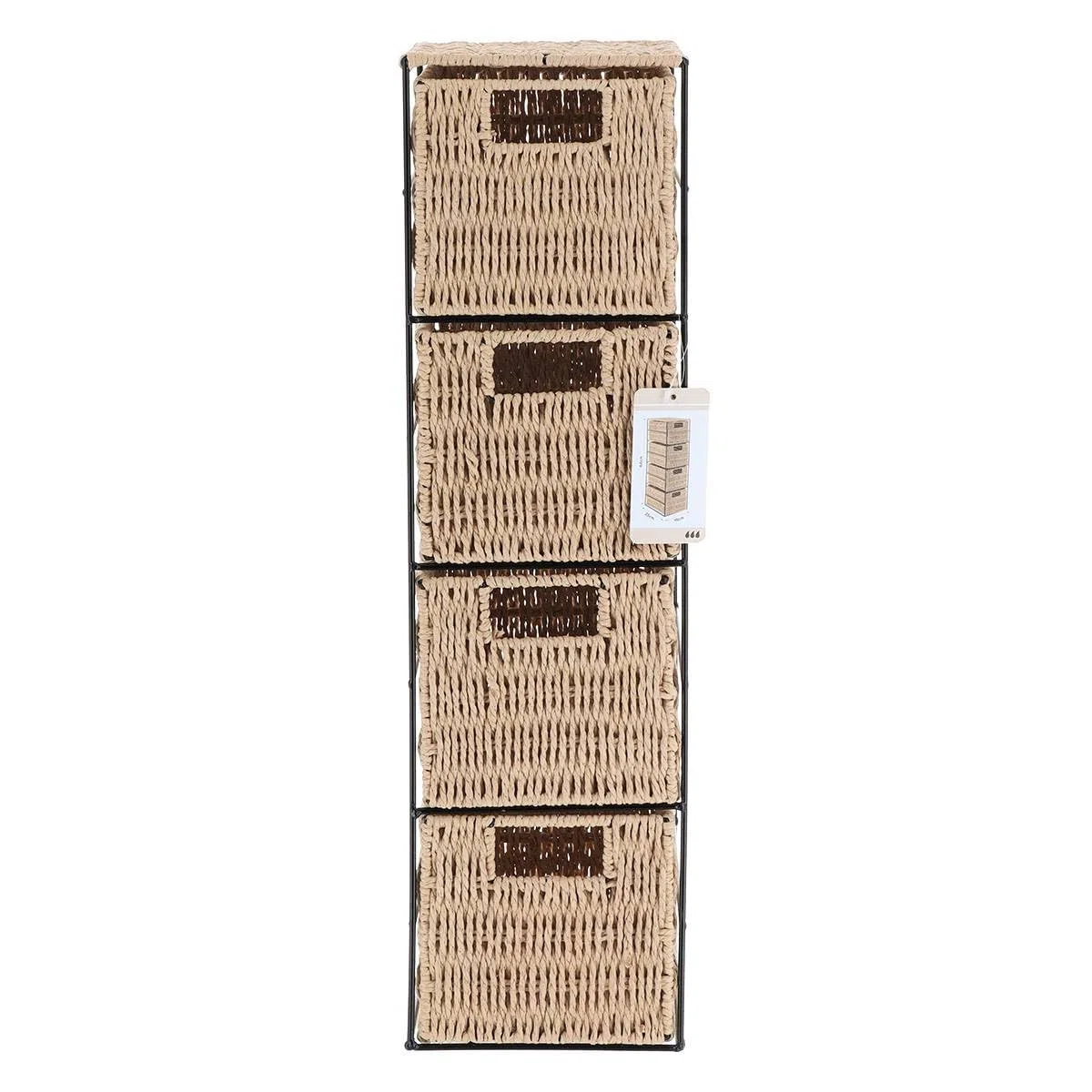 Tendance - Armadietto in metallo a 4 cassetti in carta - naturale