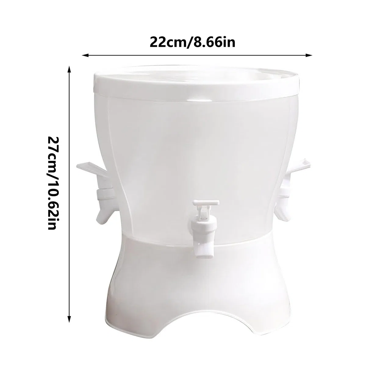 Dispenser per Bevande - Distributore Succo 5.3L per Feste | Caraffa a 3 Scomparti con Rubinetto, Contenitore Rotante Antigoccia per Tè Freddo Limonata Succhi Caffè Freddo