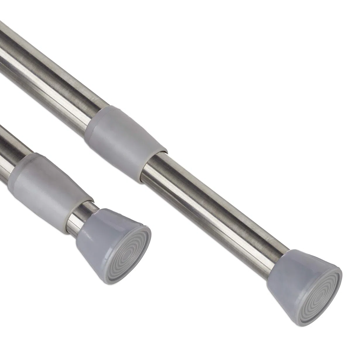 Relaxdays Asta Telescopica Estensibile, Bastone per Tende, a Pressione, Senza Forare, Acciaio, 130-220 cm
