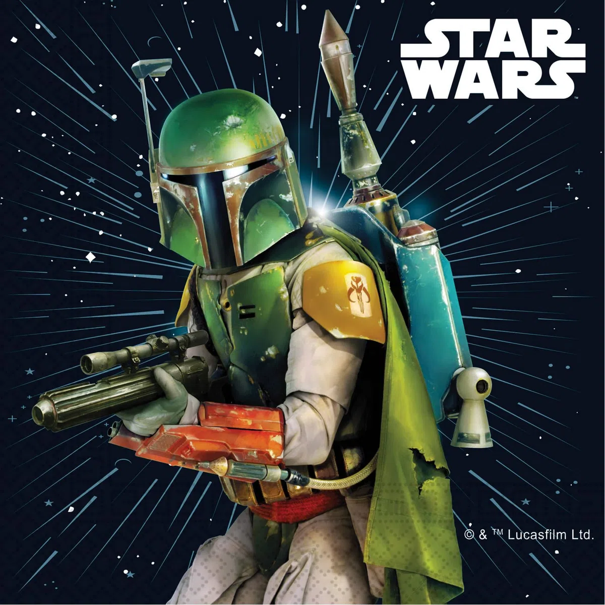 Procos 10215307DY - Set per feste Star Wars Galaxy, stoviglie monouso da 46 pezzi per feste di compleanno e feste a tema per bambini, decorazione della tavola