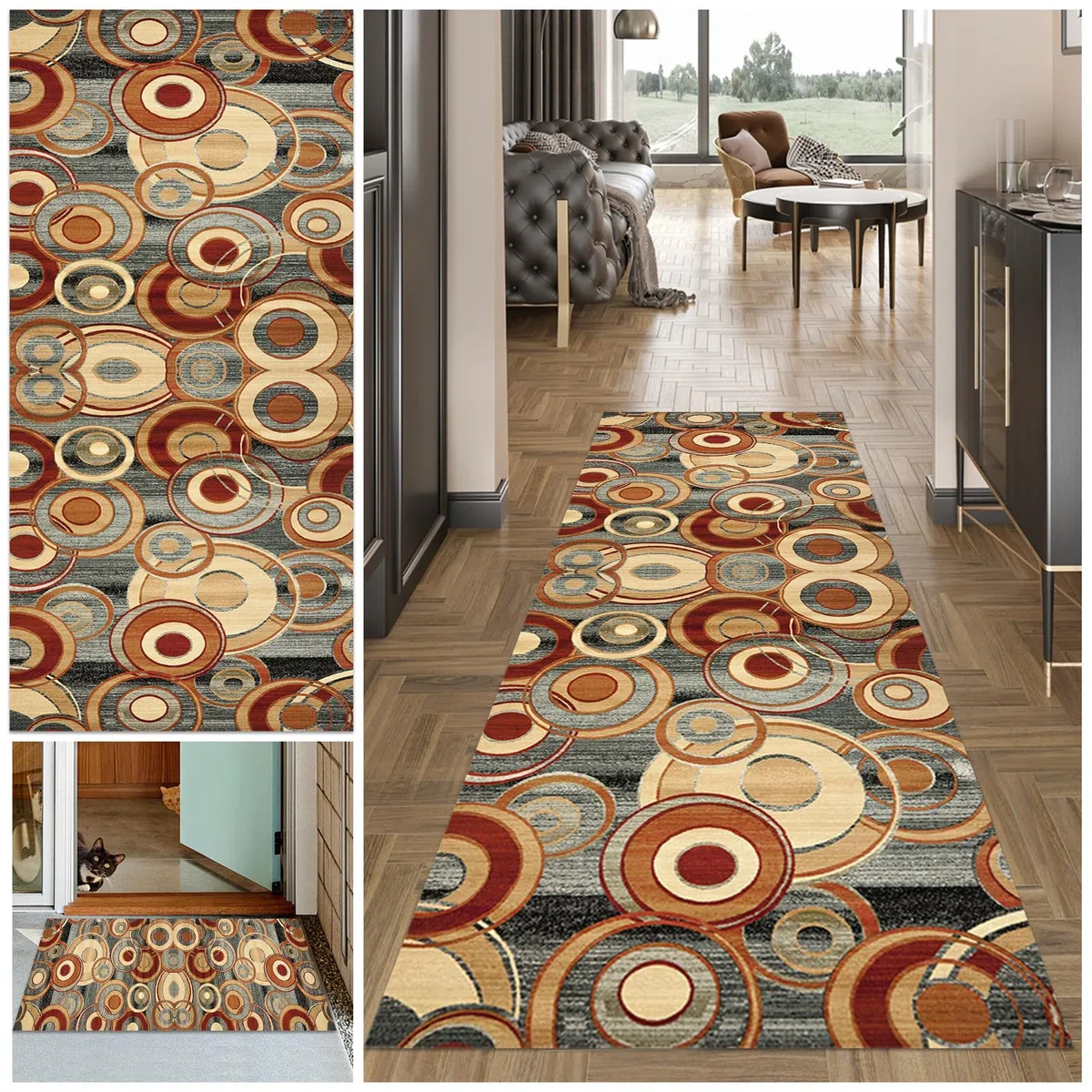 Tappeto Passatoia Cucina Antiscivolo Tappeto Runner Passatoia 60 x 280 cm Tappeti Runner Ingresso Tappeti per Corridoio Tappeto Runner Cucina Tappeto Lungo per Cucina e Bagn, Soggiorno, Corridoio