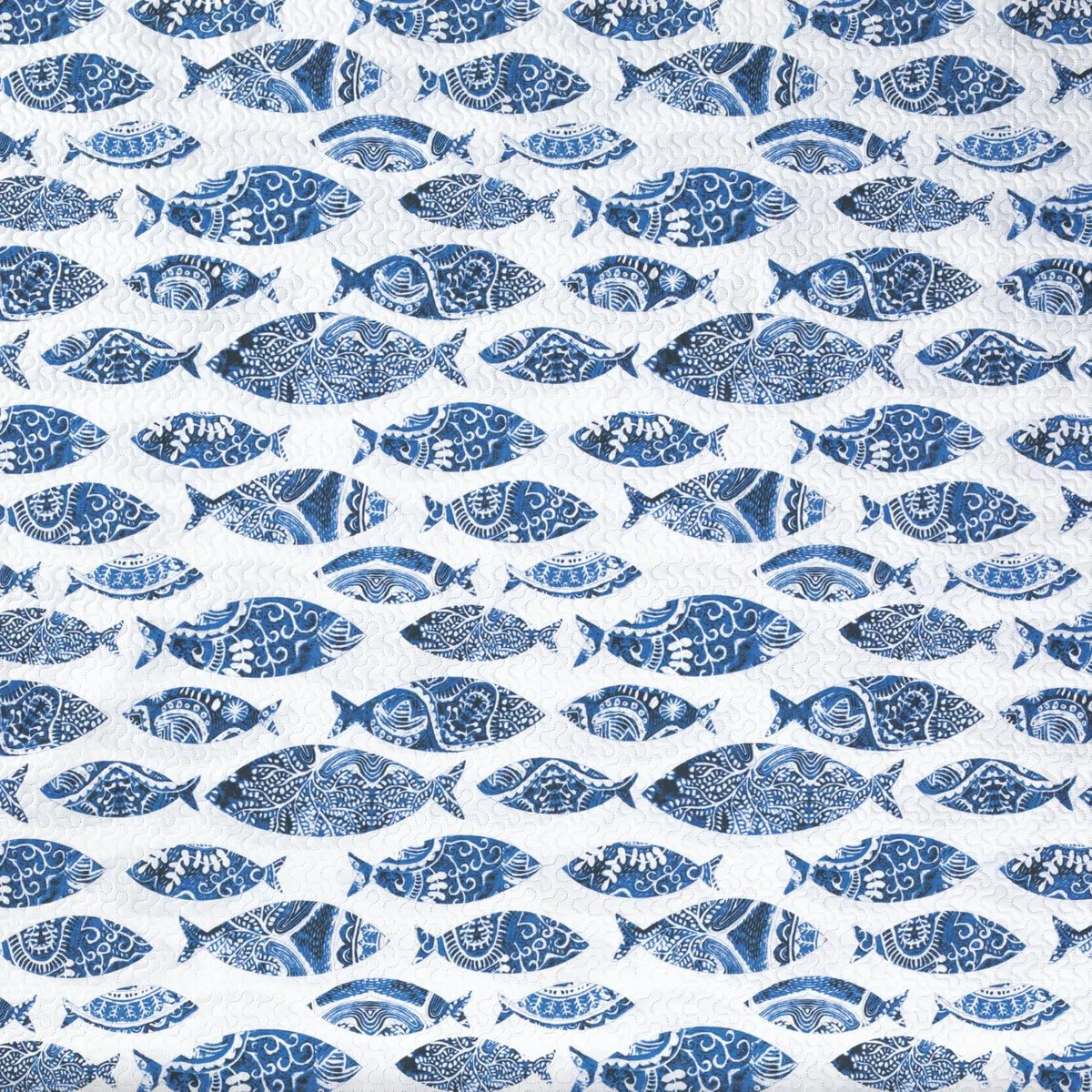 Delindo Lifestyle Copriletto Riviera Blu Maritim, Copriletto Matrimoniale Trapuntato, 220 x 240 cm