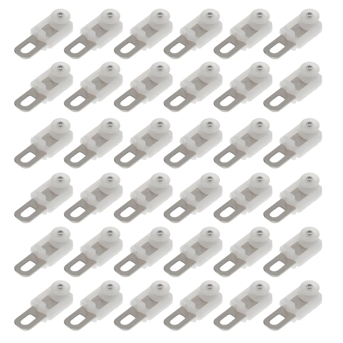 Angoily Ganci per Tende 50Pcs Pista della di Finestra A Tende Pista Carrier Scivolo Ruote Panneggio Binario di Scorrimento Aliante Ganci Hardware per La Casa