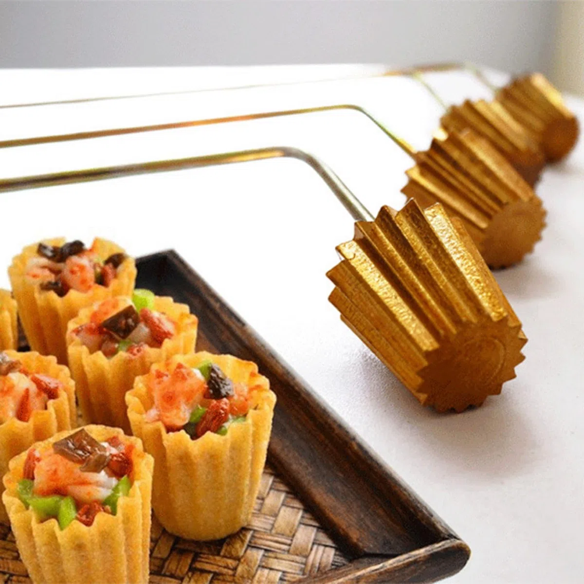 Malaysian Pie Tee Maker, Stampo Per Cappelli A Cilindro Riutilizzabile Per La Cottura Di Stampi Per Crostate All'uovos, Malaysian Nyonya Pie Tee Maker, Stampo Per Crostate All'uovos Antiruggine