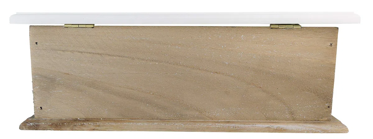 khevga Scatola porta fazzoletti in legno, stile rustico, marrone