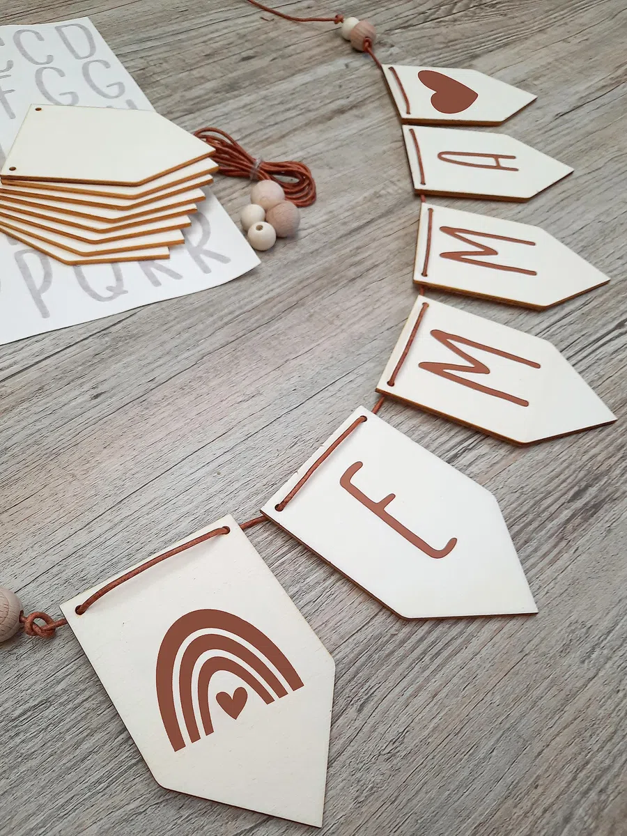 Ghirlanda | bandierine per cameretta dei bambino con nome, set fai da te, made in Germany, decorazione personalizzata