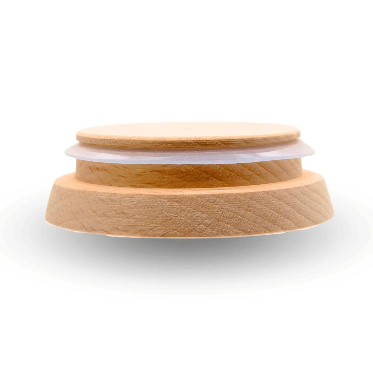 Coperchio in Legno con Guarnizione - Faggio, Coperchio in Legno per Barattolo, Coperchio in Legno per Tazza, Coperchio rotondo in legno (75/58mm x 5)