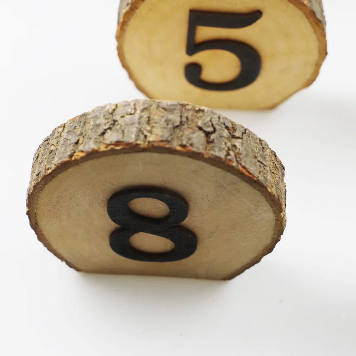 Andoer Numero da Tavola per Matrimonio, 1-10 Numero da Tavola in Legno, Decorazione da Festa Rustica per Matrimonio, Blocchi Numeri Professionali per Ricevimento di Nozze e Decorazioni per Festa a