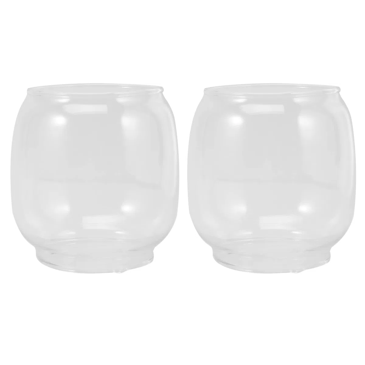 OSALADI Lampada a olio in vetro di ricambio per lampada a petrolio, in vetro a petrolio, stile B, 2 pezzi, trasparente, portacandela, portacandele, tempio, feste, casa, banchetti all'aperto