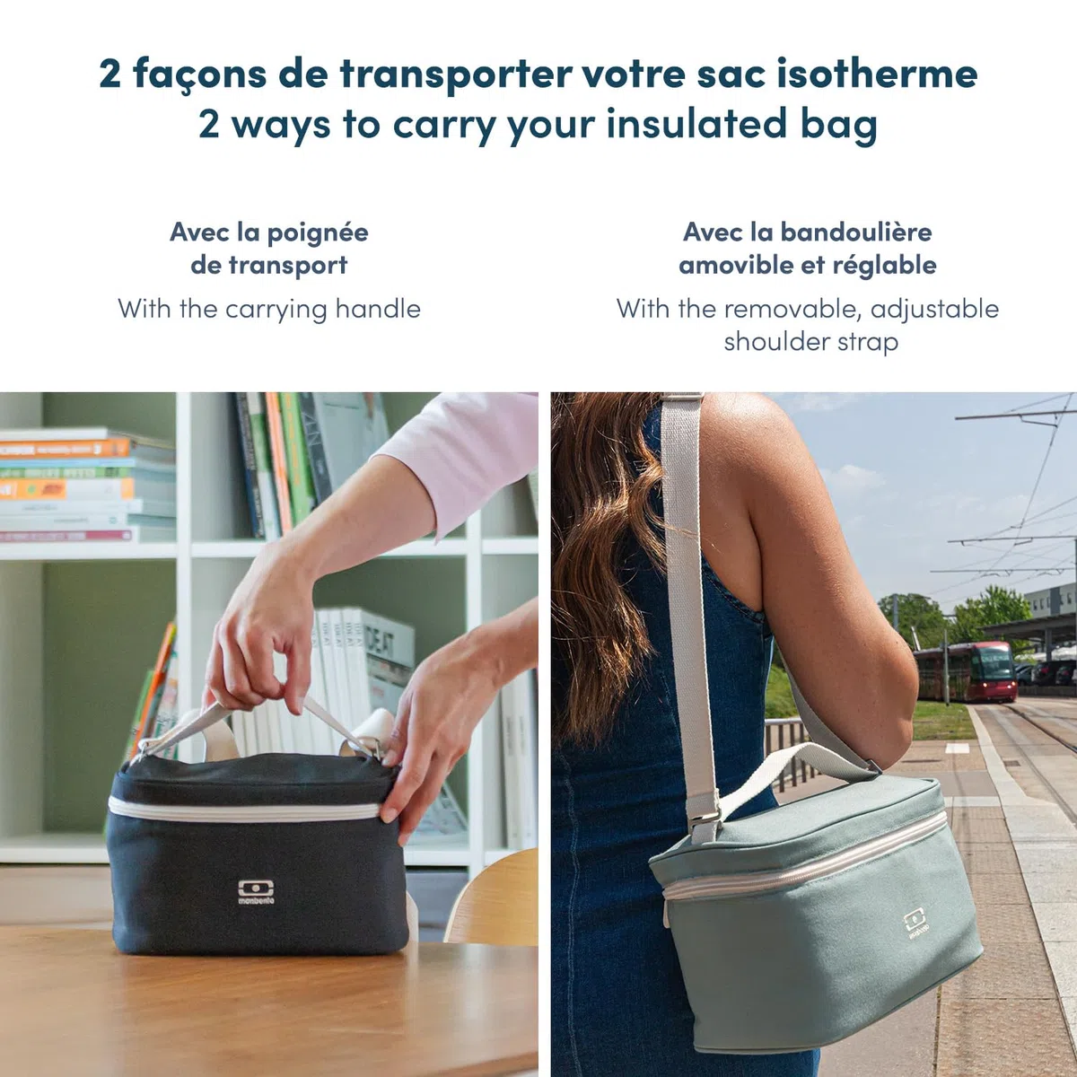 MONBENTO - Borsa Termica 5 L Arctic nero Onyx - Lunch Bag per Trasportare Portapranzo, Borraccia e Accessori per il Pranzo – Borsa Frigo con Tracolla Rimovibile – Ideale per Ufficio/Picnic