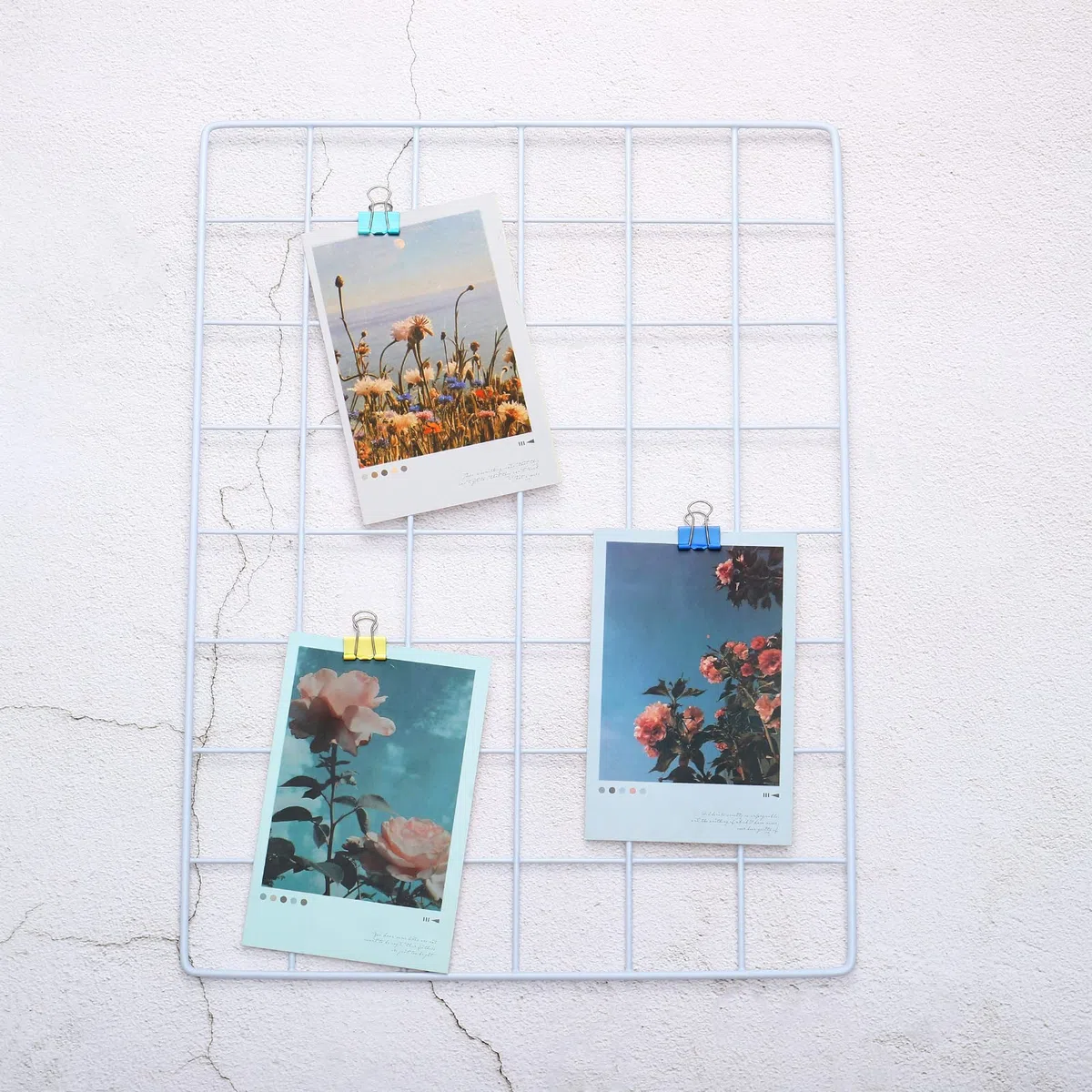PATIKIL 16"x12" Filo Griglia Pannello, 1pz Muro Griglia Decorativo Pannelli Scheda Foto Immagini Display Decor Appendere Organizer per Casa Ufficio, Bianco