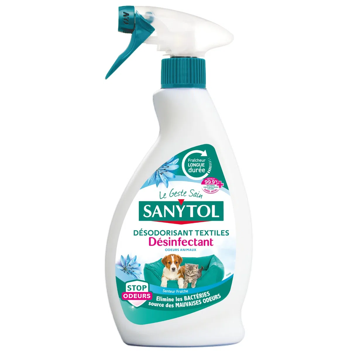 Sanytol - Deodorante Tessile Disinfettante - 500 ml - Set di 2 - Tutti i tipi di tessuti - Battericida, Virucide - Senza Residui Aggressivi - Non macchia