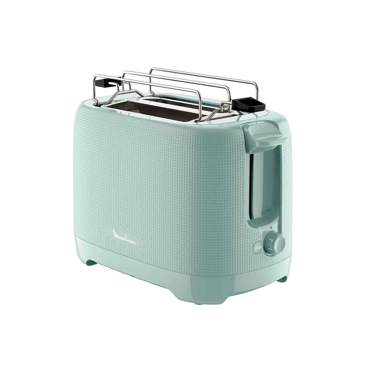 Moulinex Morning Plus Tostapane a 2 Scomparti, 7 Livelli di Doratura, Funzione di Arresto, Vassoio Raccoglibriciole Amovibile, Fessure Extra Ampie, LT2M1310